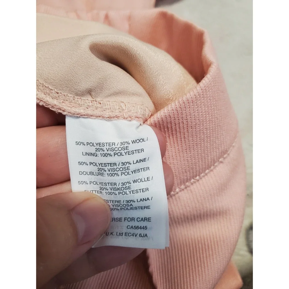 J. Crew Pink Wool Blend Zip Tapered Cropped Pants‎ 0 Petite Basic Simple Preppy